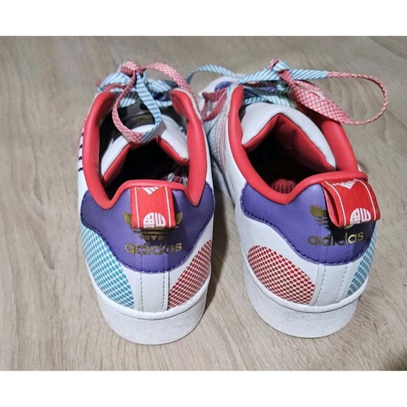 Adidas Size 5 Youth Girls Superstar J Chinese New Year Sneakers Polka Year Of Ox - Picture 4 of 7